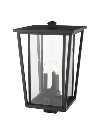 Seoul Three Light Outdoor Post Mount Fixture (571PHXLS-BK)