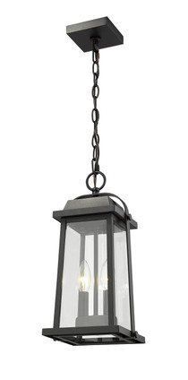 Millworks Two Light Outdoor Chain Mount Ceiling Fixture (574CHM-BK)