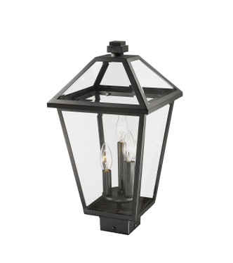 Talbot Three Light Outdoor Post Mount Fixture (579PHBS-BK)