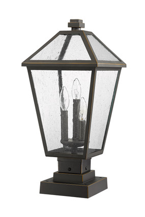 Talbot Three Light Outdoor Pier Mounted Fixture (579PHBS-SQPM-ORB)