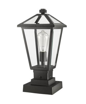 Talbot One Light Outdoor Pier Mounted Fixture (579PHMS-SQPM-BK)