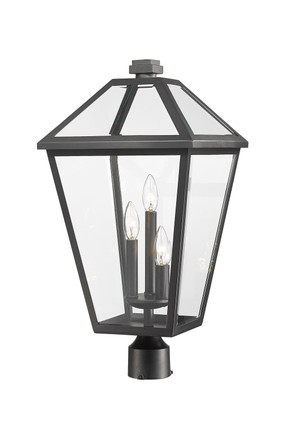 Z-Lite - 579PHXLR-BK - Three Light Outdoor Post Mount Fixture - Talbot - Black