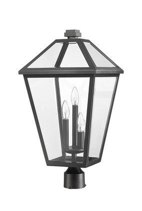 Talbot Three Light Outdoor Post Mount Fixture (579PHXLR-BK)