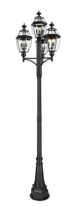 Z-Lite - 580PHB-4-564P-BK - Three Light Outdoor Post Mount Fixture - Westover - Black