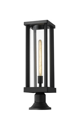 Z-Lite - 586PHBR-553PM-BK - One Light Outdoor Pier Mounted Fixture - Glenwood - Black