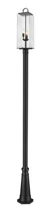 Z-Lite - 592PHBR-519P-BK - Three Light Outdoor Post Mounted Fixture - Sana - Black