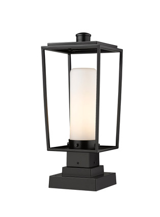 Z-Lite - 595PHMS-SQPM-BK - One Light Outdoor Pier Mounted Fixture - Sheridan - Black