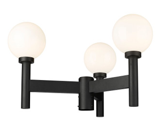 Laurent Three Light Outdoor Post Mount Fixture (597MP3-BK)