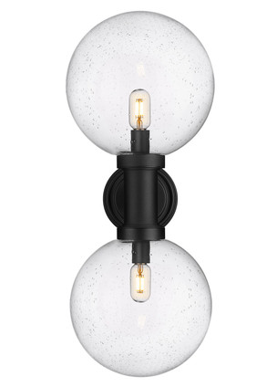 Laurent Two Light Outdoor Wall Sconce (599B2-BK)