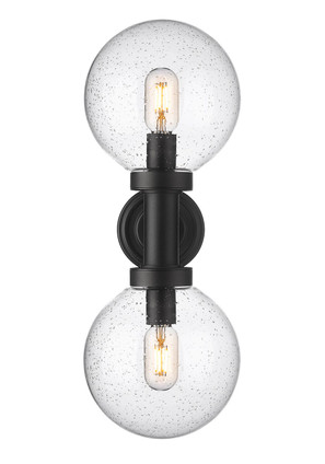 Laurent Two Light Outdoor Wall Sconce (599M2-BK)