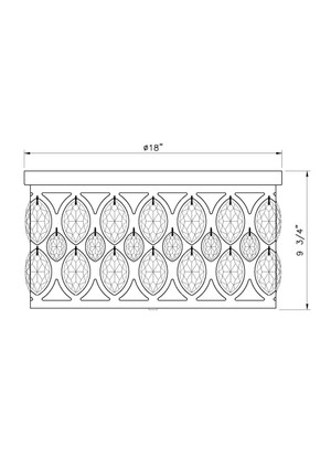Dealey Five Light Flush Mount (6010F18CH)