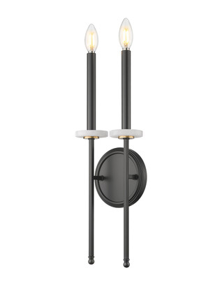 Z-Lite - 6100-2S-MB - Two Light Wall Sconce - Gaultier - Matte Black + Modern Gold