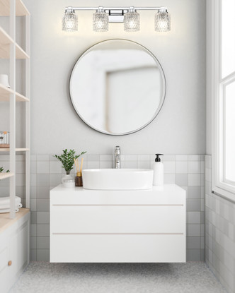 Jacqueline Four Light Vanity (6101-4V-CH)