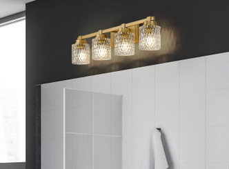 Jacqueline Four Light Vanity (6101-4V-MGLD)