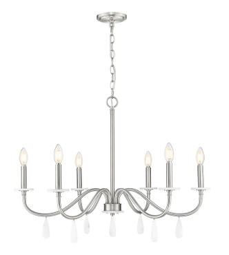 Z-Lite - 6103-32BN - Six Light Chandelier - Toussant - Brushed Nickel