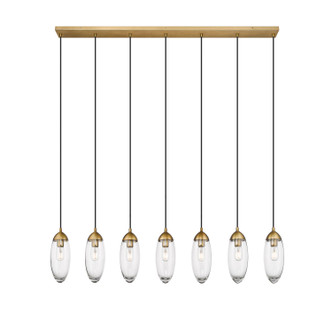 Z-Lite - 651P-7L-RB - Seven Light Linear Chandelier - Arden - Rubbed Brass