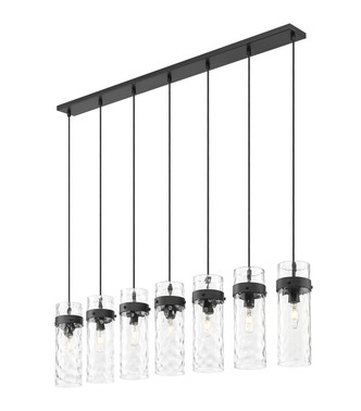 Fontaine Seven Light Linear Chandelier (7002P5-7L-MB)