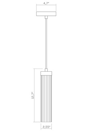 Beau One Light Pendant (740P-BN)