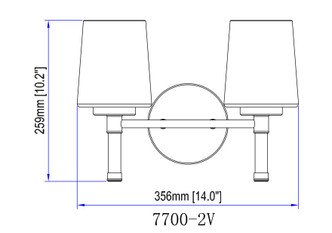 Henri Two Light Vanity (7700-2V-CH)