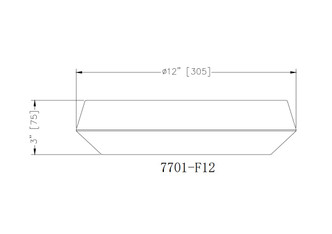 Quasars LED Flush Mount (7701F12-MB-LED)
