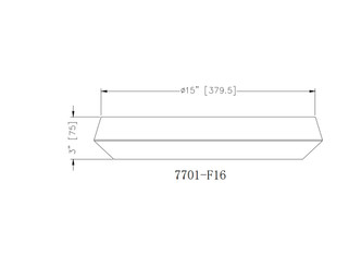 Quasars LED Flush Mount (7701F16-MB-LED)