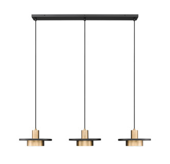 Ludo LED Linear Chandelier (829P12-3L-MB-MGLD-LE)