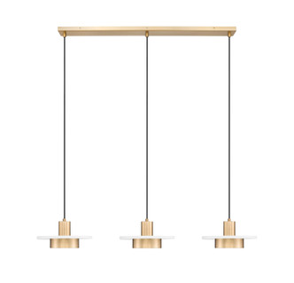 Ludo LED Linear Chandelier (829P12-3L-MW-MGLD-LE)