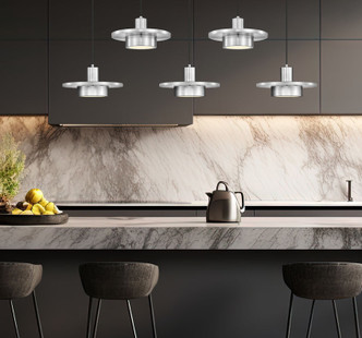 Ludo LED Linear Chandelier (829P12-5L-BN-LED)