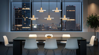 Ludo LED Linear Chandelier (829P12-5L-MW-MGLD-LE)