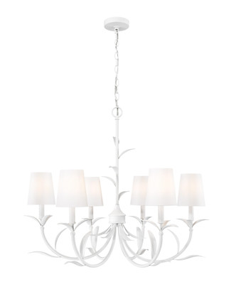 Z-Lite - 830-31TXWH - Six Light Chandelier - Aslin - Textured White