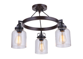 Foxwood Three Light Semi Flush Mount (53653-FBDT)