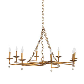 Gabby - SCH-153760 - Eight Light Chandelier - Carrie - Antique Gold|Antique White