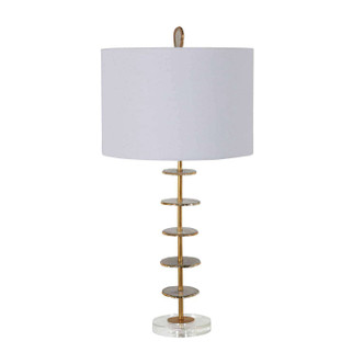 Gabby - SCH-165055 - One Light Table Lamp - Gianna - Vintage Gold|Natural Agate|White Linen Fabric