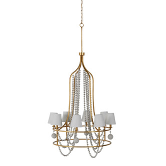 Gabby - SCH-166010 - Eight Light Chandelier - Neville - Vintage Gold|Distressed Ivory