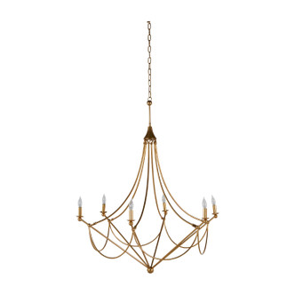 Gabby - SCH-169025 - Six Light Chandelier - Miles - Vintage Gold