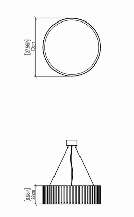 Slatted LED Pendant (1094LED.06)