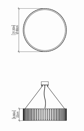 Slatted LED Pendant (1095LED.47)