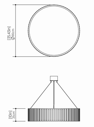 Slatted LED Pendant (1096LED.49)