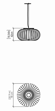Stecche di Legno One Light Pendant (1185.18)