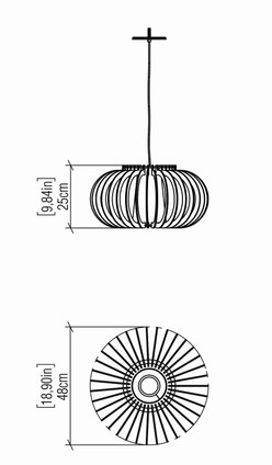 Stecche di Legno One Light Pendant (1217.48)