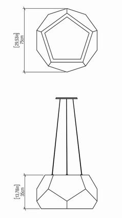 Facet Three Light Pendant (1227.49)