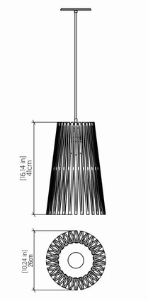 Living Hinges One Light Pendant (1241.49)