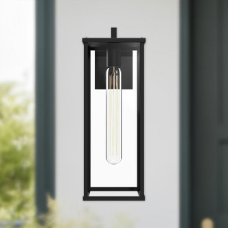 Brentwood One Light Exterior Wall Mount (EW652707BKCL)