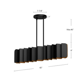 Akira Six Light Linear Pendant (LP58042-BK/GD)