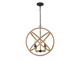 Golden - 0868-4 NB - Four Light Chandelier - Marina - Natural Black