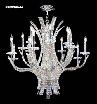 James R. Moder - 95640S22 - 16 Light Chandelier - Eclipse Fashion - Silver