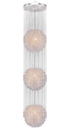 James R. Moder - 96963S22 - 18 Light Chandelier - Continental Fashion - Silver