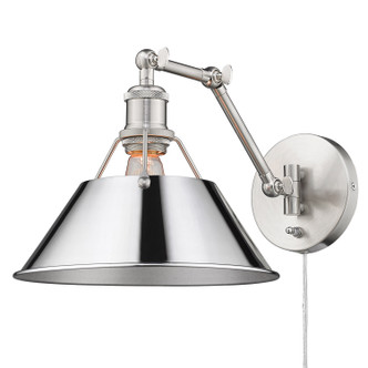 Golden - 3306-A1W PW-CH - One Light Wall Sconce - Orwell - Pewter