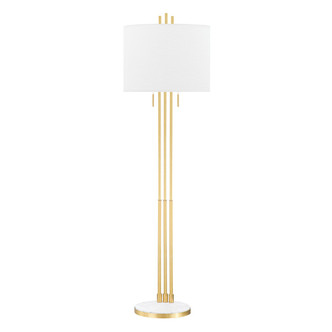 Hudson Valley - L1666-AGB - Two Light Floor Lamp - Remsen - Aged Brass