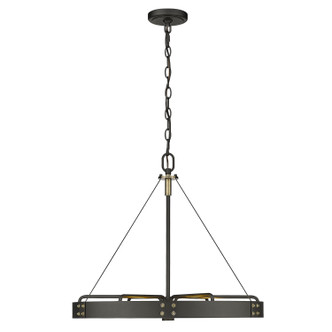Vaughn Six Light Pendant in Natural Black (62-3866-M NB-AB)